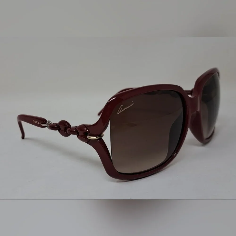 Gucci Womens Marina Chain Sunglasses Red Vintage Y2K GG3597/F/S 3GQJD 58-16-115